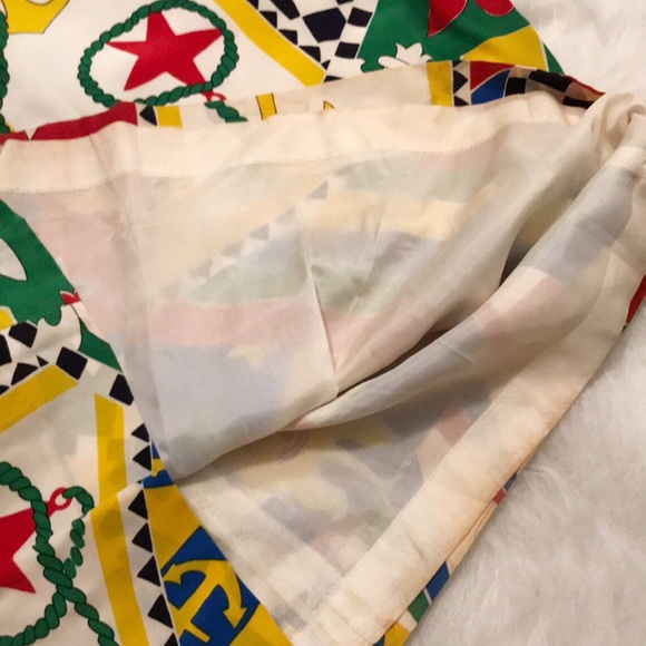 ❌SOLD❌ Vintage Silk Abstract Nautical 80’s Dress - Picture 6 of 7